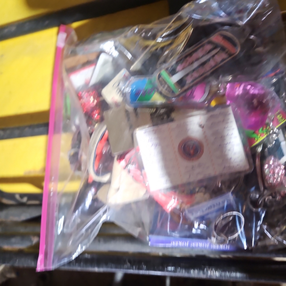Bag of vintage keychains